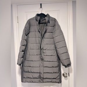 Express Gray Puffer Coat